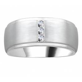 9mm Mens Round Diamond Ring - Shining Diamonds