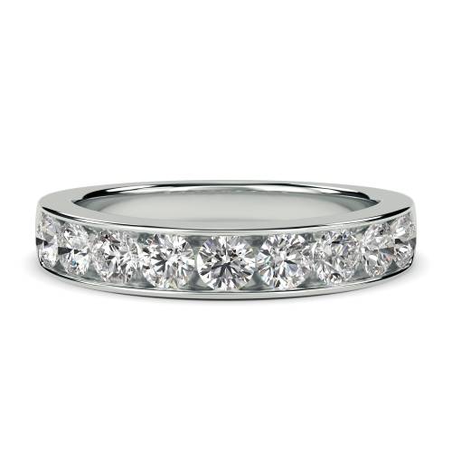 0.77ct VS/EF 3.5mm Round Diamond Half Eternity Ring