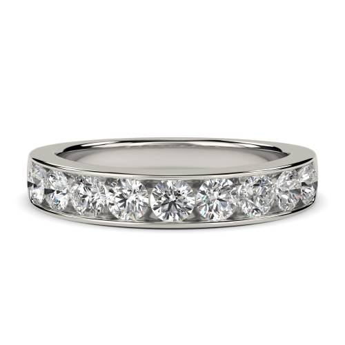 0.77ct VS/EF 3.5mm Round Diamond Half Eternity Ring