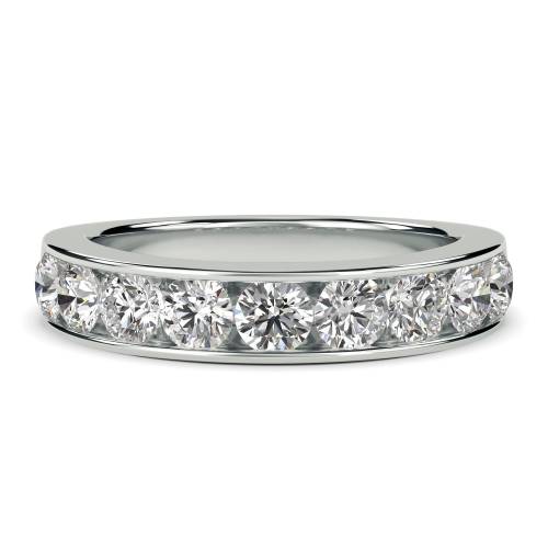 1.00ct VS/EF 4mm Round Diamond Half Eternity Ring