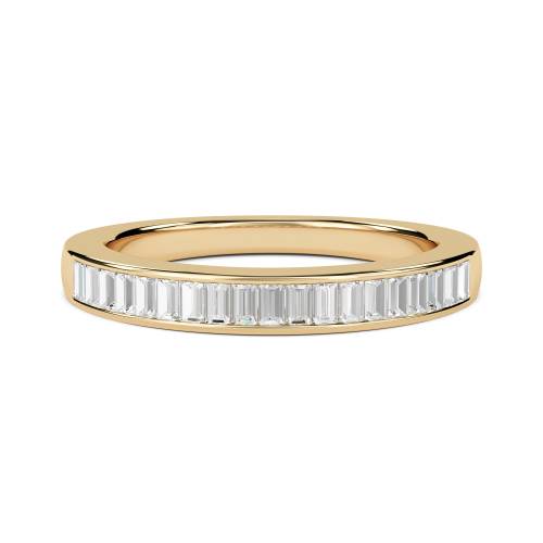 0.50ct VS/EF 3.5mm Baguette Diamond Half Eternity Ring