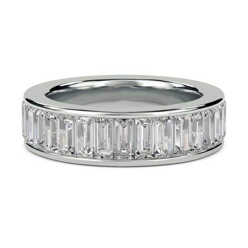 0.75ct VS/E-F Elegant Baguette Diamond Full Eternity Ring