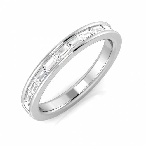 0.46ct SI/E-F Baguette cut Half Channel Eternity Ring