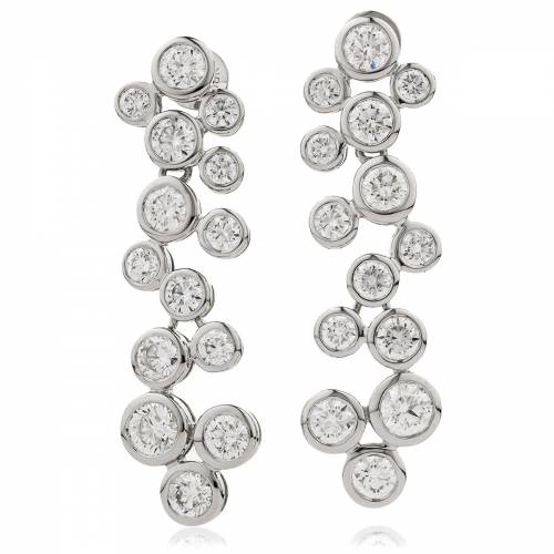 HER215 ZigZag Diamond Drop Earrings