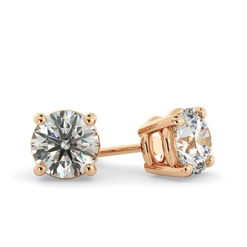 HER22 Round Stud Diamond Earrings