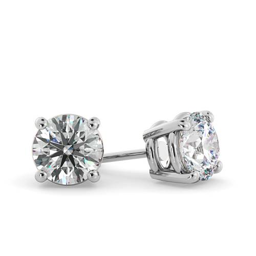 HER22 Round Stud Diamond Earrings