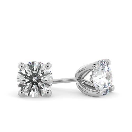 HER23 Round Stud Diamond Earrings