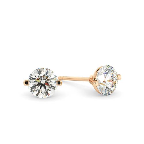 HER24 Round Stud Diamond Earrings