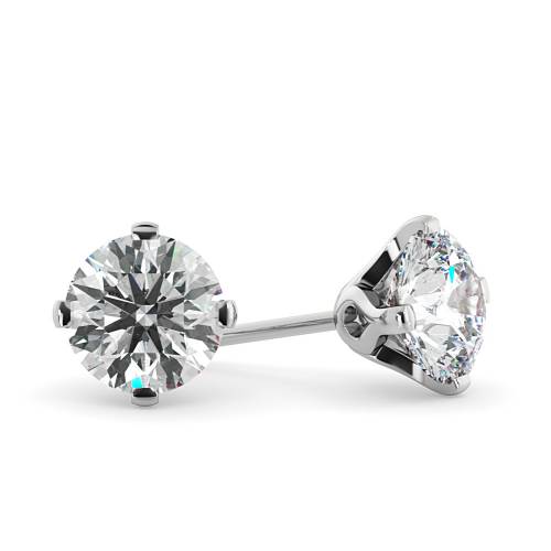 HER27 Round Stud Diamond Earrings