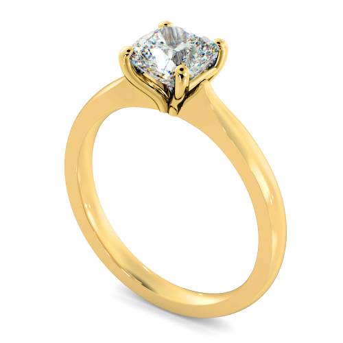 HRC885 Cushion Solitaire Diamond Ring
