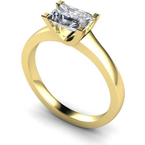 HRE524 Emerald Solitaire Diamond Ring