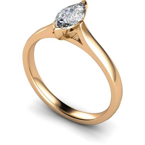 HRM346 Marquise Solitaire Diamond Ring