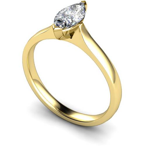 HRM374 Marquise Solitaire Diamond Ring