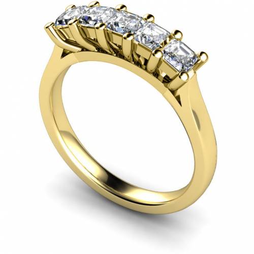 HRPTR214 Princess 5 Stone Diamond Ring