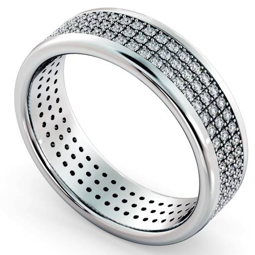MINTAKA Triple row Round cut Full Eternity Band