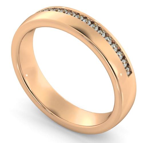 HYDRA Offset Round cut Half Diamond Eternity Band