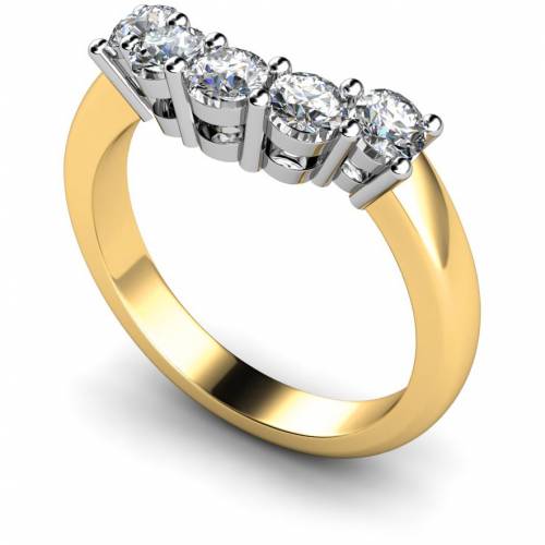 HRRTR204 Round 5 Stone Diamond Ring