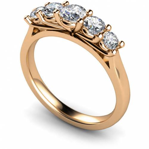 HRRTR217 Round 5 Stone Diamond Ring