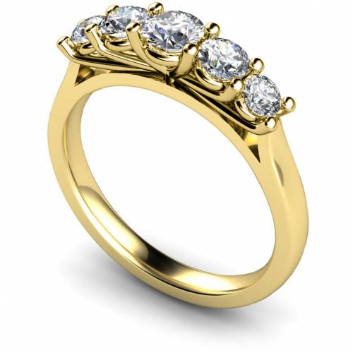 HRRTR217 Round 5 Stone Diamond Ring