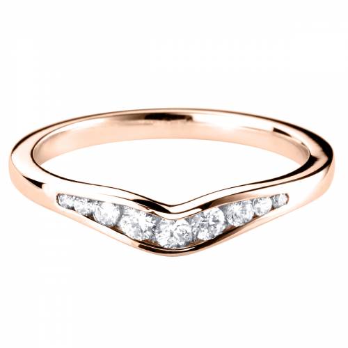 HRRWB006 Round cut Diamond Shaped Wedding Ring