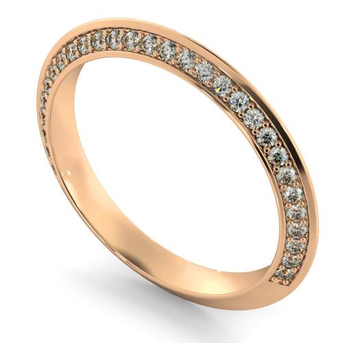 ALCOR Knife Edge Round cut Double Sided Diamond Eternity Band