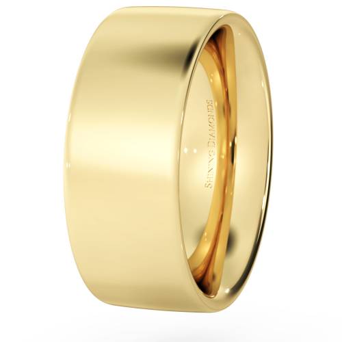 HWNC821 Flat Court Wedding Ring - Heavy weight, 8mm width