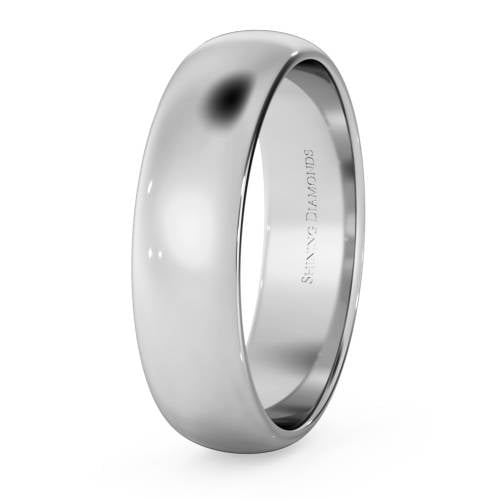 HWND513 D Shape Wedding Ring - Lightweight, 5mm width