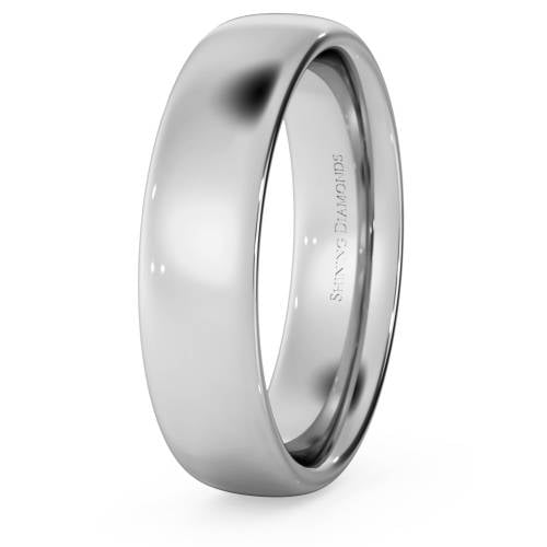 HWNE517 Traditional Court Wedding Ring - 5mm width, Medium depth