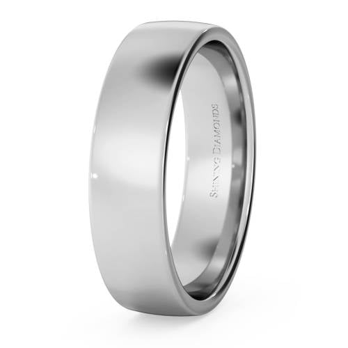 HWNJ513 Slight Court with Flat Edge Wedding Ring - Light weight, 5mm width