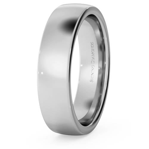 HWNJ517 Slight Court with Flat Edge Wedding Ring - 5mm width, 1.7mm depth