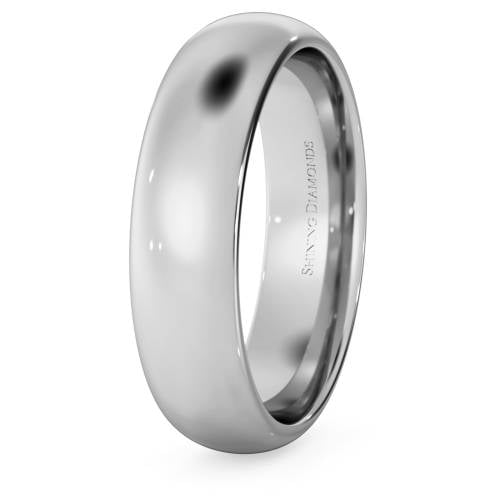 HWNP517 D Court Wedding Ring - 5mm width, 1.8mm depth