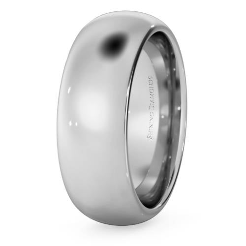 HWNP721 D Court Wedding Ring - 7mm width, 2.3mm depth