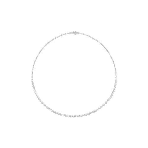 4.50Ct Alternating Round Diamond Designer Tennis Necklace