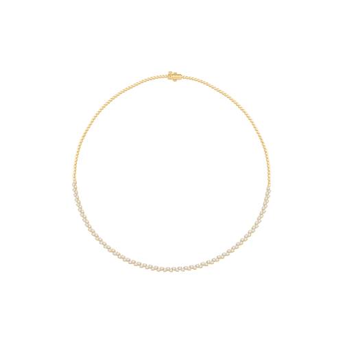 4.50Ct Alternating Round Diamond Designer Tennis Necklace