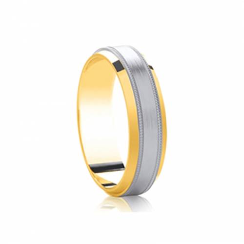 5mm Two Tone Wedding Ring