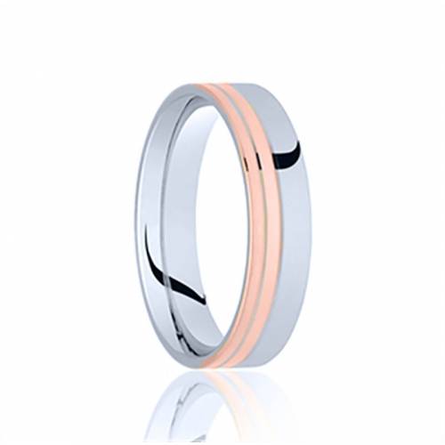 5mm Two Tone Wedding Ring