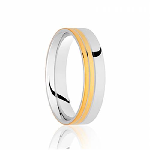 5mm Two Tone Wedding Ring