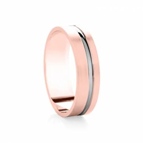 5mm Two Tone Wedding Ring