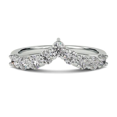 1.00ct VVS/E-F Classic Round Diamond Wishbone Eternity Ring