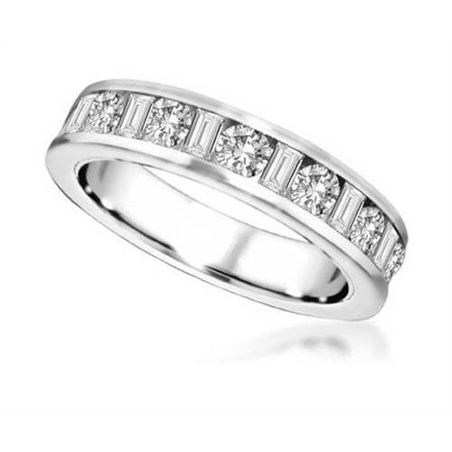 1.50ct VS/DE Round & Baguette Diamond Full Eternity Ring