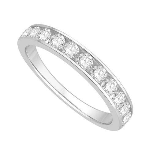 0.50ct VS/E-F 3mm Round Diamond Half Eternity Ring