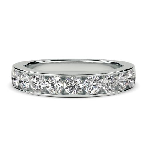 0.80ct VS/EF 3.5mm Round Diamond Half Eternity Ring