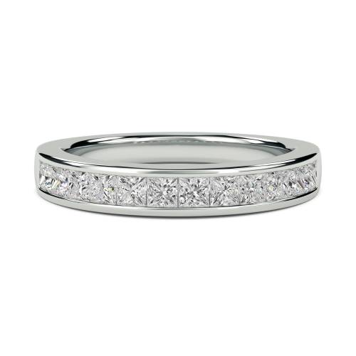 0.75ct VS/EF 3.5mm Princess Diamond Half Eternity Ring