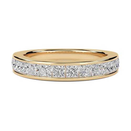 1.00ct VS/EF 4mm Princess Diamond Half Eternity Ring
