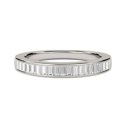 0.50ct VS/EF 3.5mm Baguette Diamond Half Eternity Ring