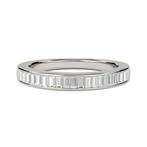0.50ct VS/EF 3.5mm Baguette Diamond Half Eternity Ring
