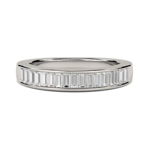 0.75ct VS/EF 4mm Elegant Baguette Diamond Eternity Ring