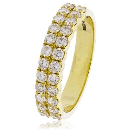 1.55ct VS/EF Round Cut Half Eternity Ring
