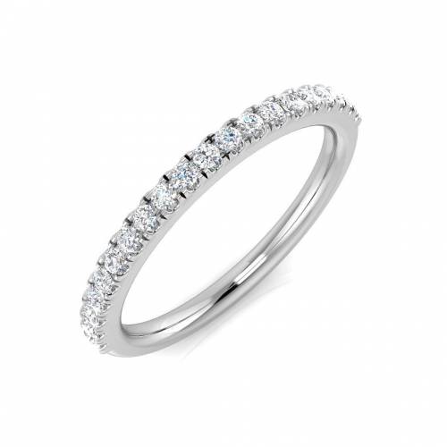 0.26ct I1/G Round cut Diamond Half Eternity Ring in 18k White Gold