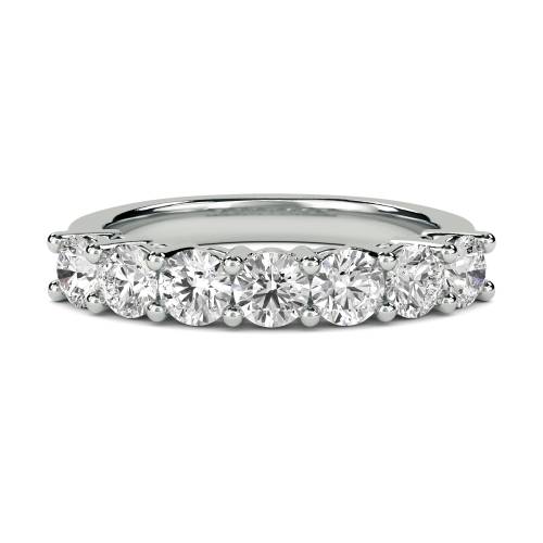 0.54CT VVS/EF Round Diamond 7 Stone Ring
